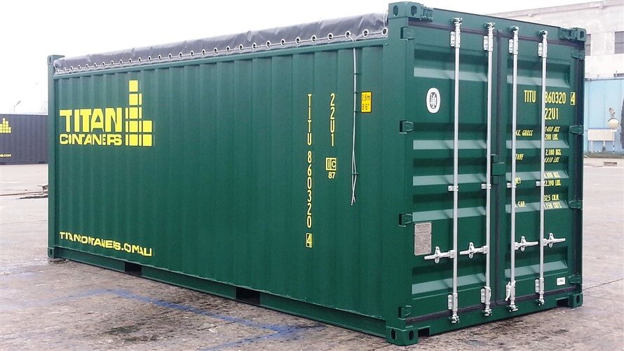 TITAN Container 20 Fuss open top tarpaulin