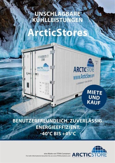 Artic stores Container - Kühlleistungen
