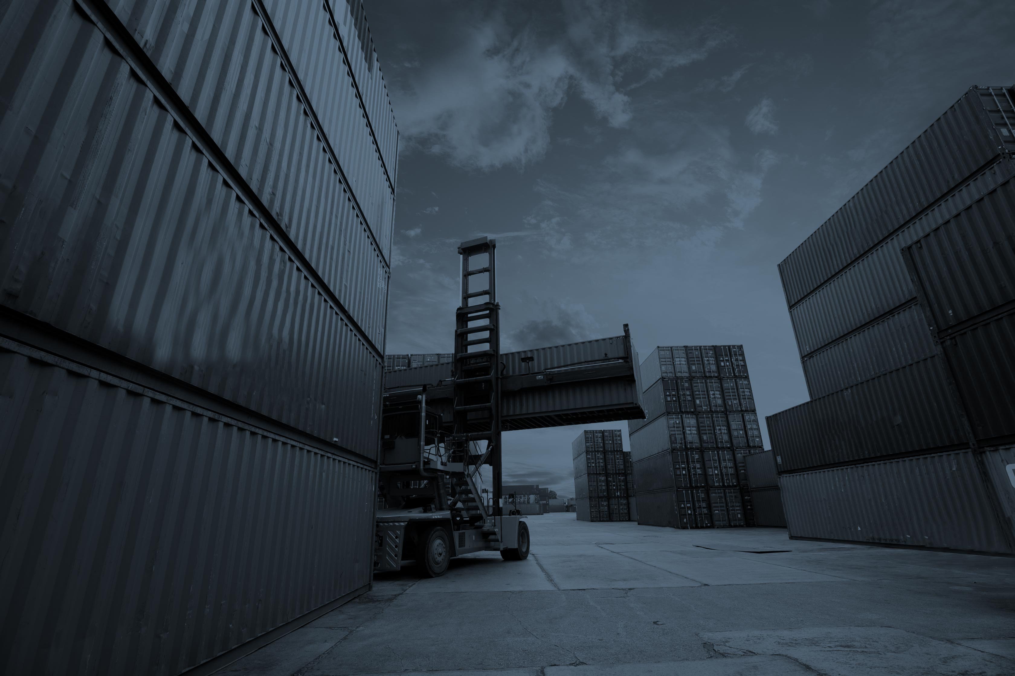 black and white container lift background
