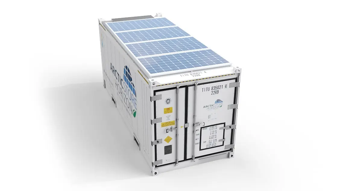 ArcticStore-Horizon_Container_Solar-Panels_20ft_Top-Angled