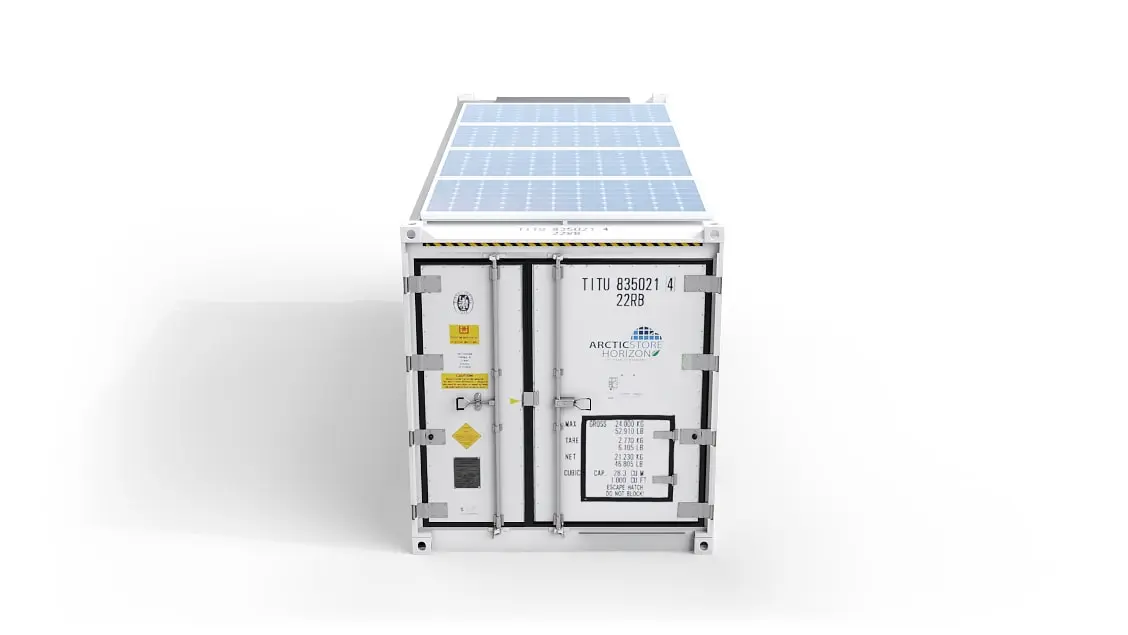 ArcticStore-Horizon_Container_Solar-Panels_20ft_Top-Front