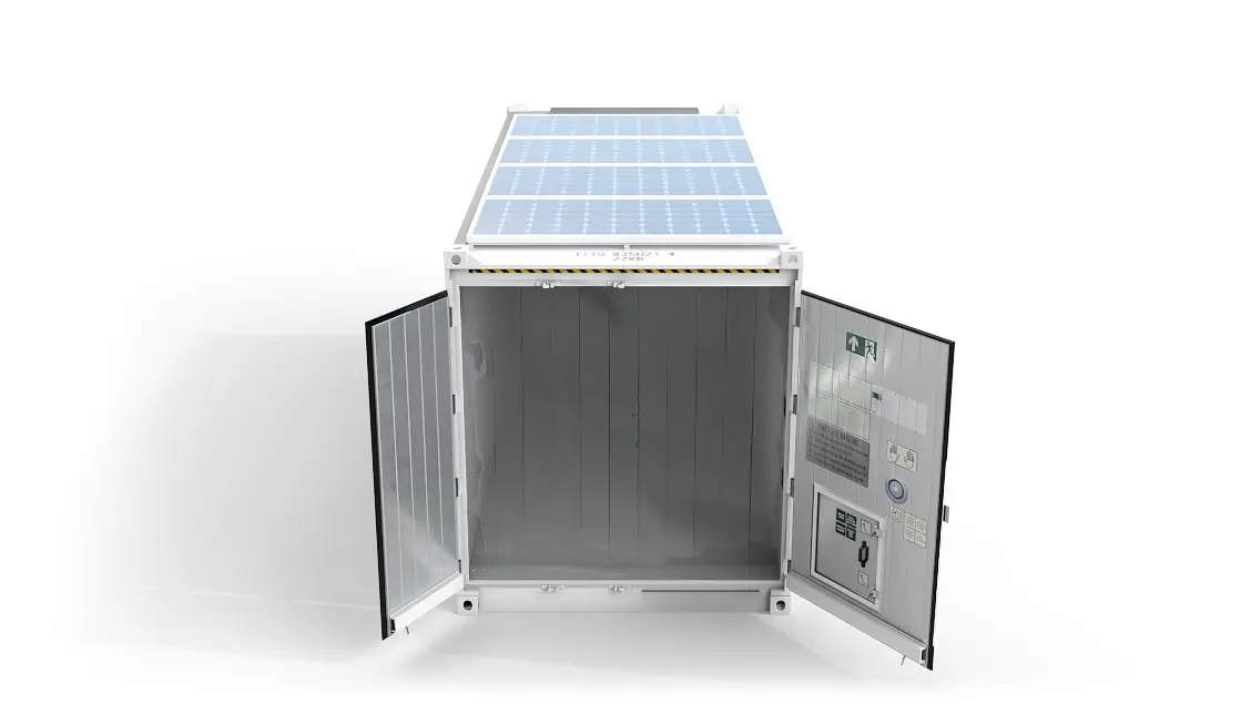 ArcticStore-Horizon_Container_Solar-Panels_20ft_Top-Front_Open.Doors_