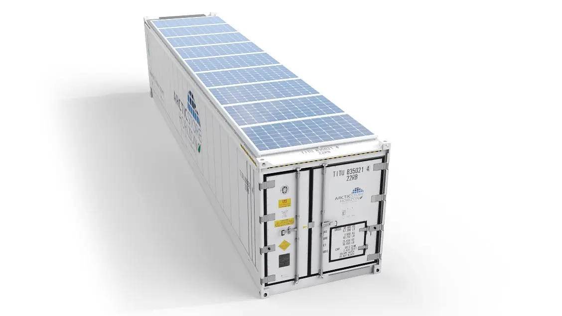 ArcticStore-Horizon_Container_Solar-Panels_40ft_Top-Angled