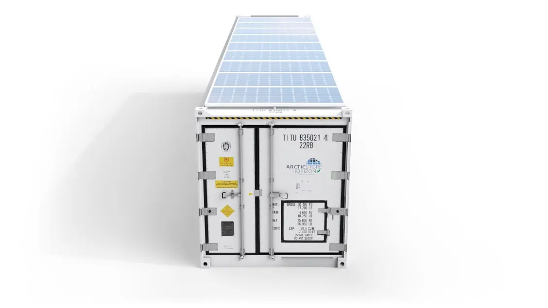 ArcticStore-Horizon_Container_Solar-Panels_40ft_Top-Front