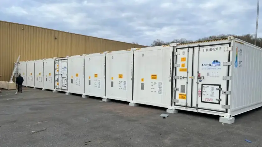 Modulare Kühlcontaineranlage zur Bildung einer SuperStore-Einheit
